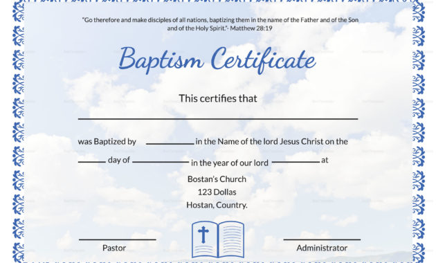 001 Certificate Of Baptism Template Unique Ideas Broadman Inside Christian Certificate Template