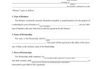 10 50/50 Partnership Agreement Templates Examples Pdf Throughout Contract For Business Partnership Template