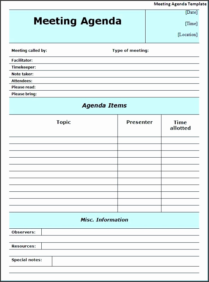 10 Agenda Template Word 2013 Sampletemplatess With Free Meeting Agenda Templates For Word