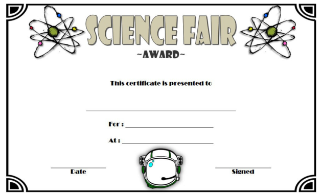 10 Amazing Science Fair Winner Certificate Template Ideas Intended For Quality Science Award Certificate Templates