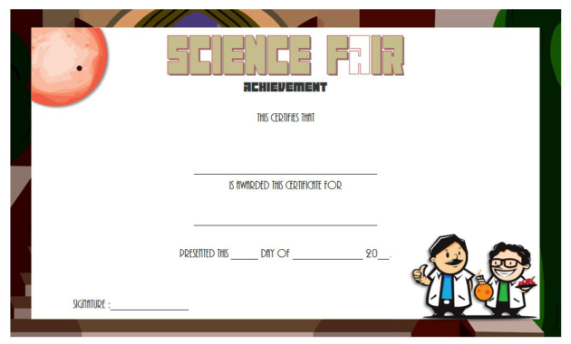 10 Amazing Science Fair Winner Certificate Template Ideas Pertaining To Certificate Of Participation Template Doc 10 Ideas