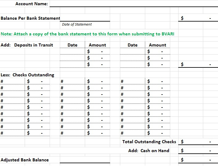 10 Bank Reconciliation Template Get Free Documents Throughout Business Bank Reconciliation Template