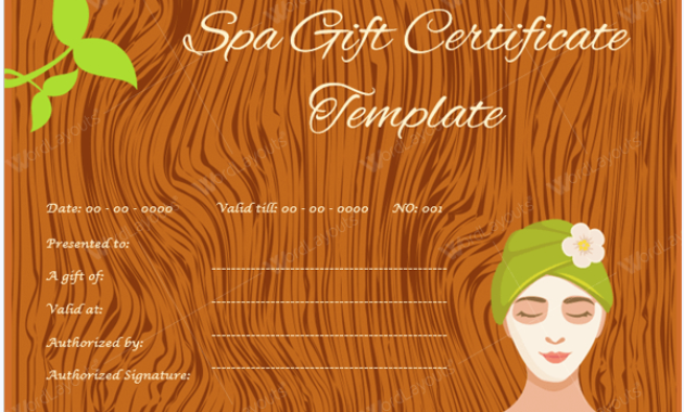 10 Best Massage Gift Certificate Templates For Your Spa Pertaining To Massage Gift Certificate Template Free Download