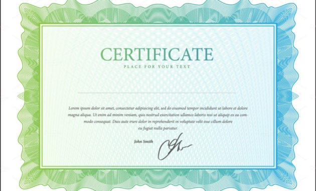 10 Blank Certificate Template Psd Word Eps And Indesign Inside Free Indesign Certificate Template