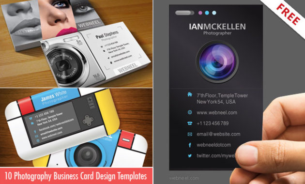 10 Business Card Design Templates For Photographers For Free Business Card Templates For Photographers
