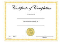 10 Certificate Of Completion Templates Word Excel Pdf Inside Printable Certificate Of Completion Word Template