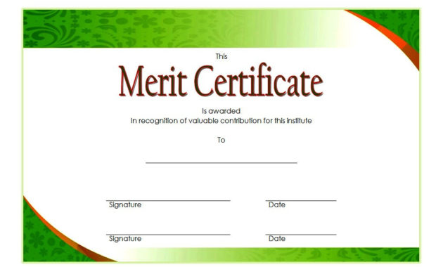 10 Certificate Of Merit Templates Editable Free Download Pertaining To Music Certificate Template For Word Free 12 Ideas