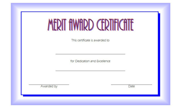 10 Certificate Of Merit Templates Editable Free Download Pertaining To Quality Certificate Of Appearance Template