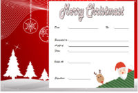 10 Christmas Gift Templates Free Typable Inside Free Free Wedding Gift Certificate Template Word 7 Ideas