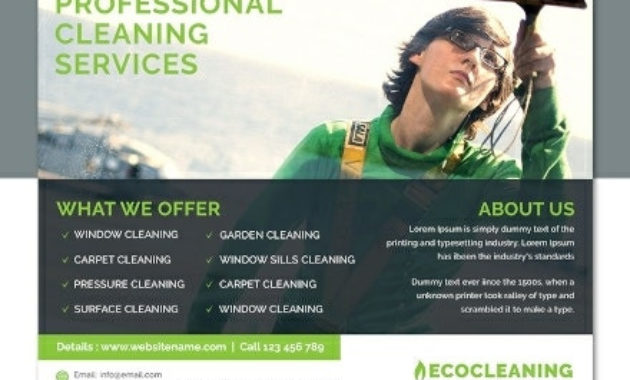 10 Cleaning Service Flyer Templates Jpg Illustrator Regarding Flyers For Cleaning Business Templates