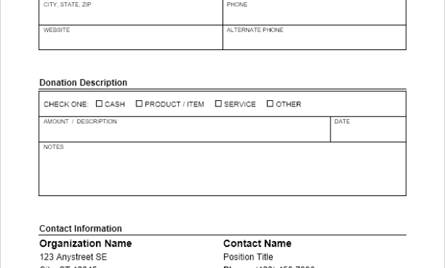 10 Donation Form Download Word Excel 2019 Templates In Silent Auction Certificate Template 10 Designs 2019