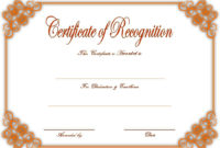 10 Downloadable Certificate Of Recognition Templates Free Throughout Free Microsoft Office Certificate Templates Free