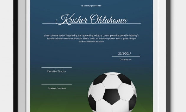 10 Football Certificate Templates Free Word Pdf Inside Free Player Of The Day Certificate Template Free