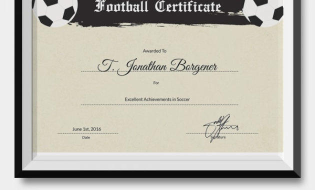 10 Football Certificate Templates Free Word Pdf Throughout Awesome Soccer Certificate Template Free 21 Ideas