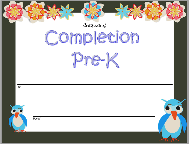 10 Free Editable Pre K Graduation Certificates Word Pdf Inside Awesome Preschool Graduation Certificate Template Free