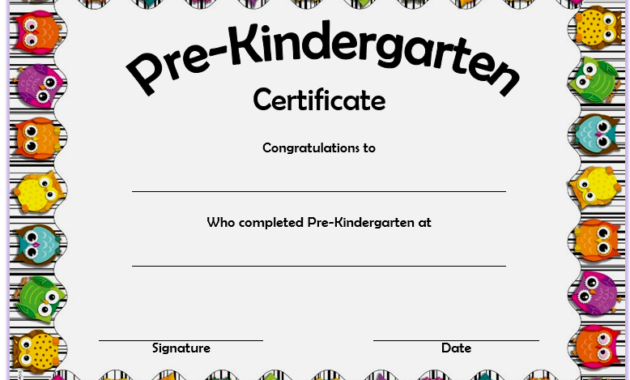 10 Free Editable Pre K Graduation Certificates Word Pdf Within 10 Kindergarten Graduation Certificates To Print Free
