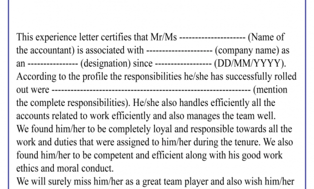 10 Free Experience Certificate Sample Example For Amazing Template Of Experience Certificate