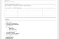 10 Free Meeting Agenda Templates For Microsoft Word With Template For Business Meeting Agenda