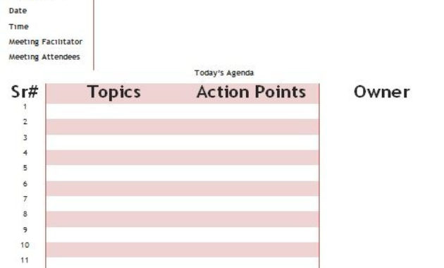 10 Free Meeting Agenda Templates Free Pd Templates Within Free Agenda Template With Attendees