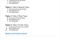 10 Free Meeting Agenda Templates Word And Google Docs Throughout Quality Church Business Meeting Agenda Template