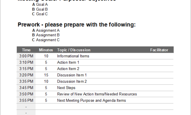 10 Free Meeting Agenda Templates Word And Google Docs With Regard To Best Agenda Template With Action Items