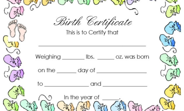 10 Free Printable Birth Certificate Templates Word Pdf Inside Awesome Birth Certificate Fake Template