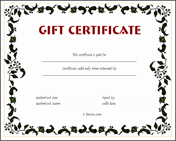 10 Gift Voucher Templates Sampletemplatess For Generic Certificate Template