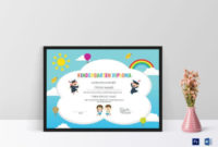 10 Kindergarten Certificate Templates Illustrator In Amazing Kindergarten Diploma Certificate Templates 10 Designs Free