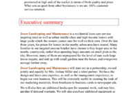 10 Lawn Care Business Plan Template Examples Pdf Doc Regarding Business Plan Template For Service Company