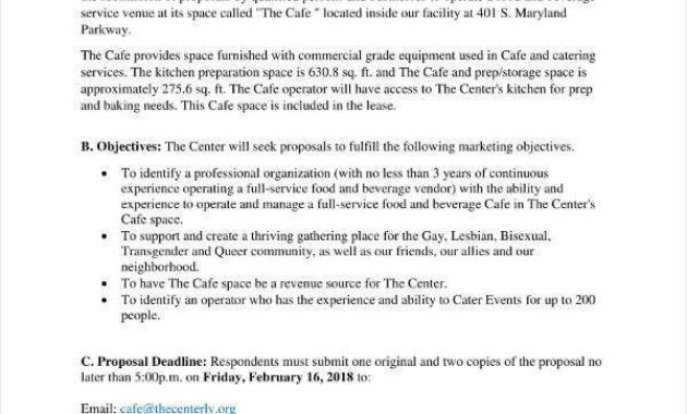 10 Lease Proposal Templates For Restaurant Cafe Bakery Within Business Lease Proposal Template