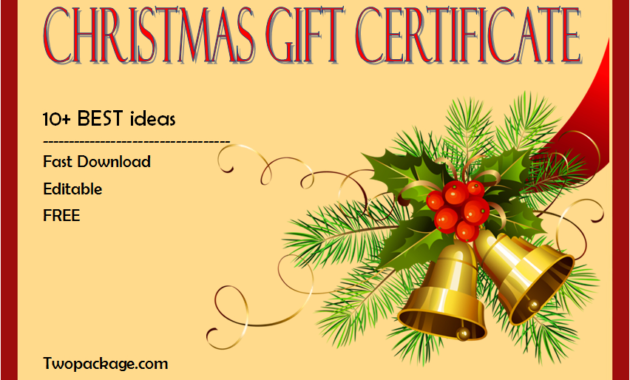 10 Merry Christmas Gift Certificate Template Free Ideas In Christmas Gift Certificate Template Free