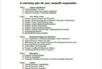10 Non Profit Marketing Plan Templates Word Apple Regarding Sample Non Profit Business Plan Template