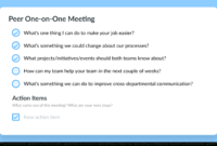 10 Oneonone Meeting Templates For Engaged Teams Pertaining To One On One Meetings Template