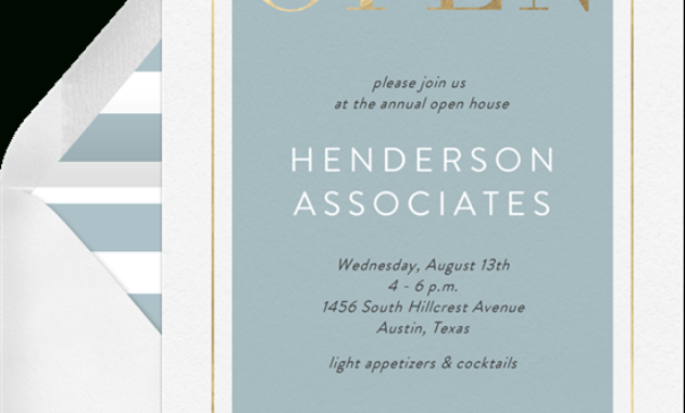 10 Open House Invitations Reminding You To Leave The Door Open Throughout Business Open House Invitation Templates Free