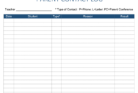10 Phone Log Templates Word Excel Pdf Formats Template124 Throughout Call Log Book Template