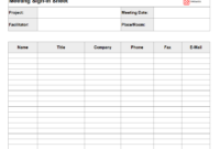 10 Printable Signin Sheet For Word Excel Visitor Regarding Meeting Sign In Sheet Template