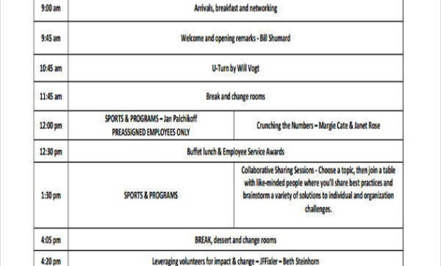 10 Retreat Agenda Templates Free Word Pdf Format Regarding Church Staff Meeting Agenda Template