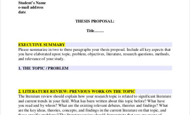 10 Thesis Proposal Templates Free Samples Examples For Short Proposal Template