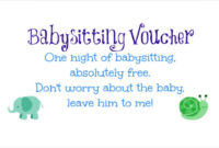 11 Baby Sitting Coupon Templates Psd Ai Indesign With Babysitting Certificate Template 8 Ideas