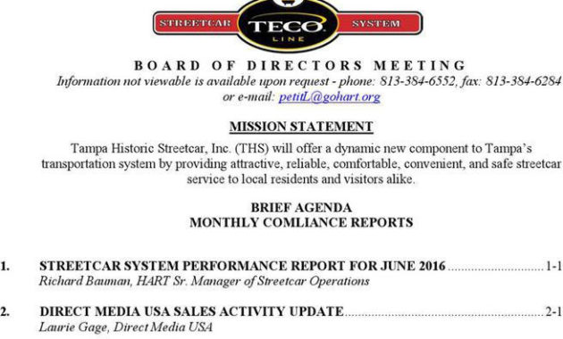 11 Board Of Directors Meeting Agenda Templates Free Download Intended For Board Of Directors Agenda Template