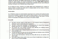 11 Business Analyst Job Description Templates Free Throughout Business Requirements Definition Template