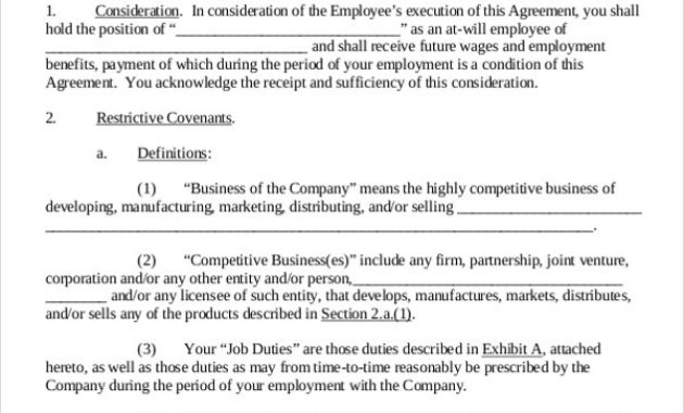 11 Business Noncompete Agreement Templates Free Sample With Regard To Business Templates Noncompete Agreement