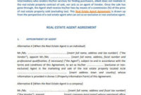 11 Free Real Estate Agent Agreement Templates In Pdf Pertaining To Business Plan For Real Estate Agents Template
