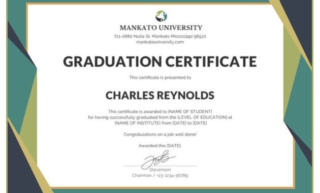 11 Graduate Certificate Templates Free Printable Word Within Awesome Certificate Template Size