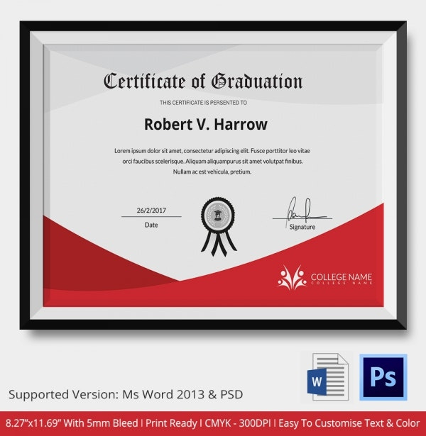11 Graduation Certificate Templates Word Pdf Documents Pertaining To Certificate Templates For Word Free Downloads