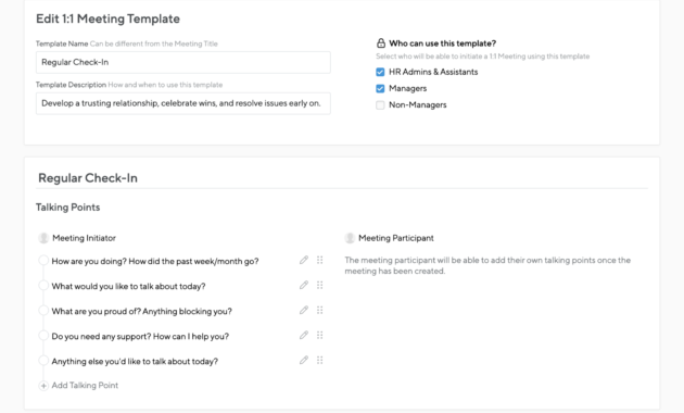 11 Meetings · Small Improvements Inside Awesome One On One Meetings Template