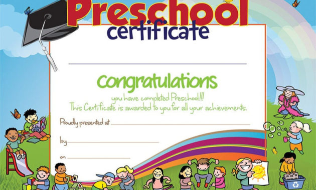 11 Preschool Certificate Templates Pdf Free Premium For Best Daycare Diploma Template Free