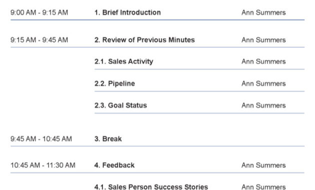 11 Sales Meeting Agenda Template Free Download Regarding Best Sales Meeting Agenda Template