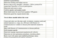11 Sample Event Planning Checklists Pdf Word Sample Regarding Party Planning Business Plan Template