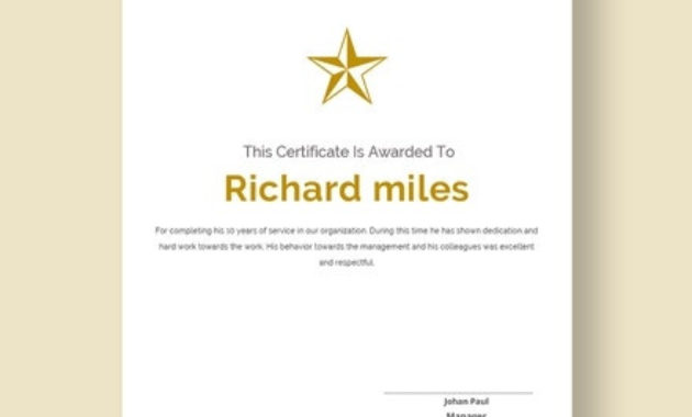 11 Service Certificate Templates Illustrator Indesign Within Quality Certificate Of Service Template Free